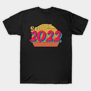 Class of 2022 Senior 2020 Graduation 2022 Party Seniors Retro Vintage T-Shirt